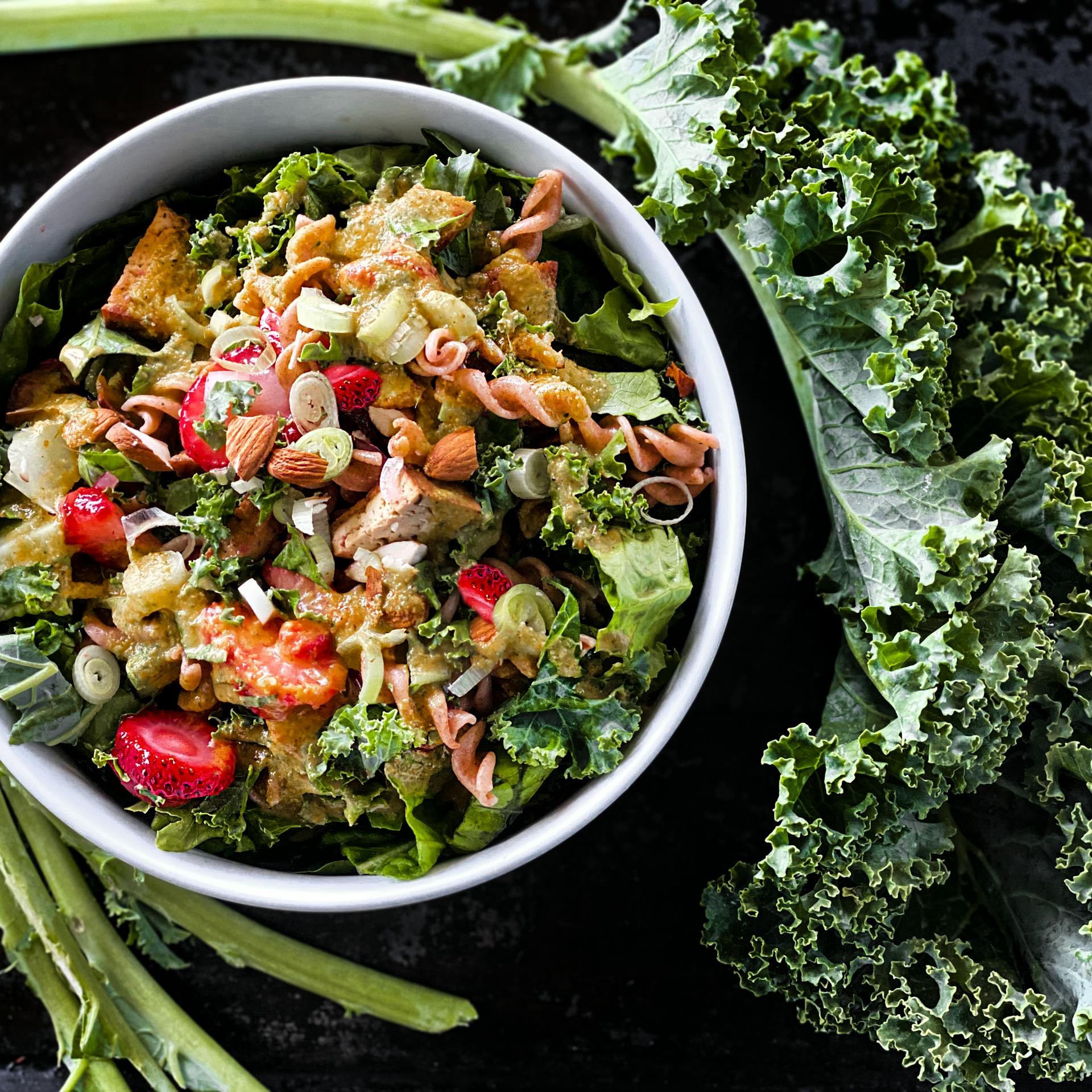 Vegetable Salad in White Bowl Vegetable Salad in White Bowl<br />